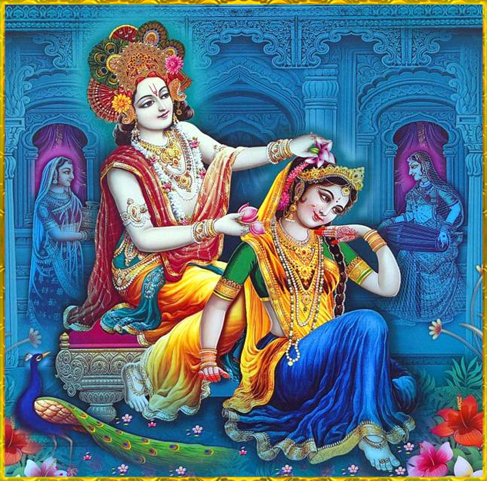 Image result for Krishna praying for Radha's mercy